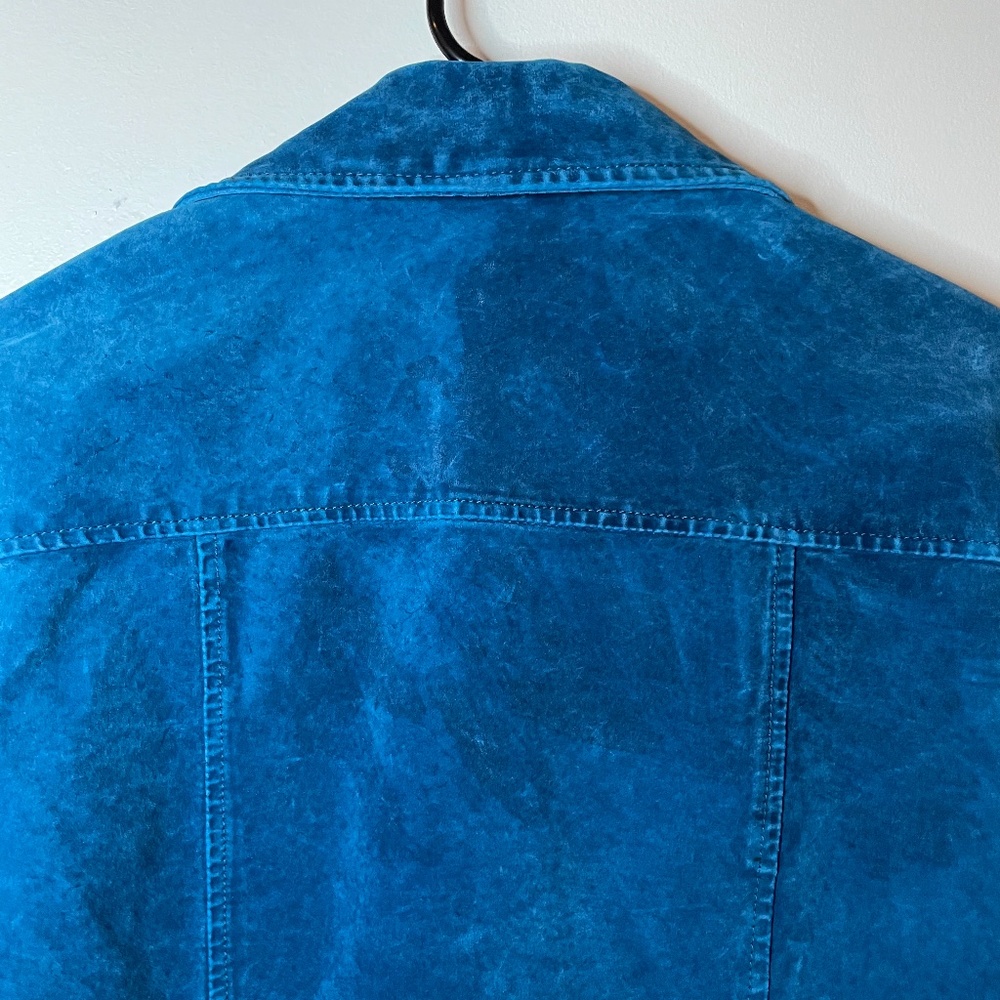 ❌ SOLD! Vintage 70’s turquoise suede leather - Picture 8 of 11